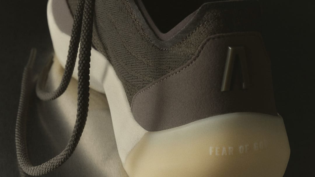 The adidas x Fear of God Athletics III Basketball "Cinder" colorway.
