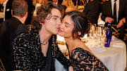 Timothée Chalamet and Kylie Jenner at the 81st Golden Globe Awards