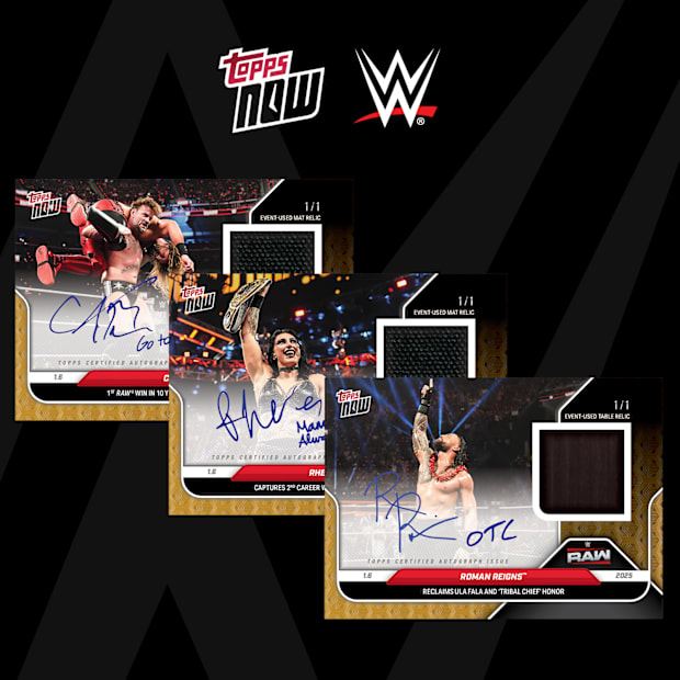 WWE Topps Now Has Arrived Featuring Autographs and Relics