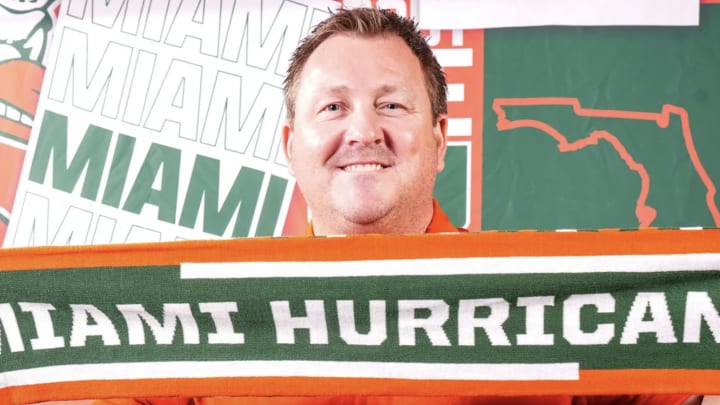 New head coach Ken Masuhr taking a photo during media day for Miami Soccer