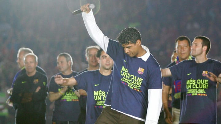 FC Barcelona's coach Dutch Franck Rijkaa