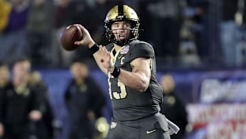 Dec 28, 2024; Shreveport, LA, USA; Army Black Knights quarterback Bryson Daily (13) throws a pass against the Louisiana Tech Bulldogs during the second half of the Radiance Technologies Independence Bowl at Independence Stadium. 
