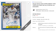 Completed sale of 2025 Topps Shohei Ohtani auto
