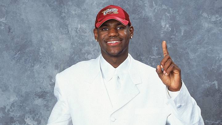 LeBron James poses