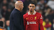Trent Alexander-Arnold experienced discomfort against Aston Villa