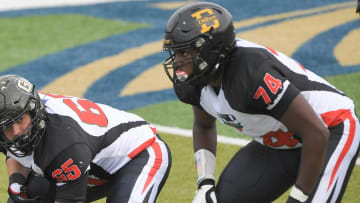 South Carolina football freshman 5-star offensive lineman Josiah Thompson at the Shrine Bowl of the Carolinas