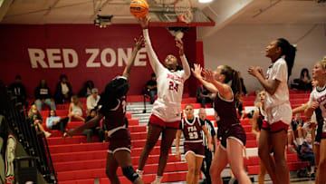 Action from a girls basketbll game between Evangelical Christian School and First Baptist Academy at ECS on Thursday, Dec. 5, 2024. ECS won 43-29.