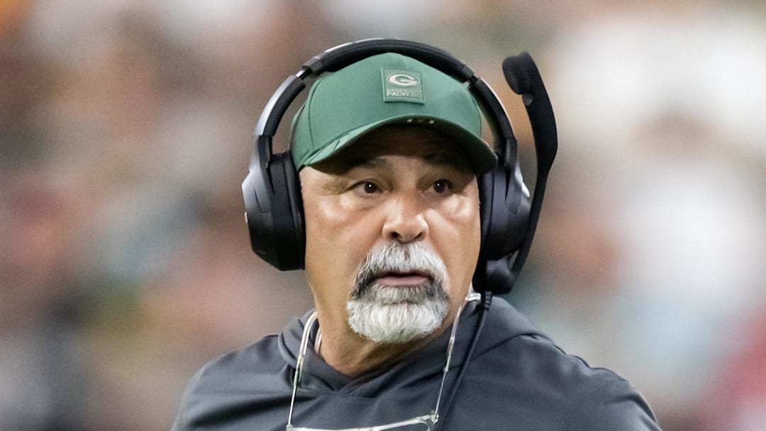 Oct 19, 2025; Glendale, Arizona, USA; Green Bay Packers special teams coordinator Rich Bisaccia against the Arizona Cardinals at State Farm Stadium. Mandatory Credit: Mark J. Rebilas-Imagn Images Oct 19, 2025; Glendale, Arizona, USA; Green Bay Packers special teams coordinator Rich Bisaccia against the Arizona Cardinals at State Farm Stadium. Mandatory Credit: Mark J. Rebilas-Imagn Images