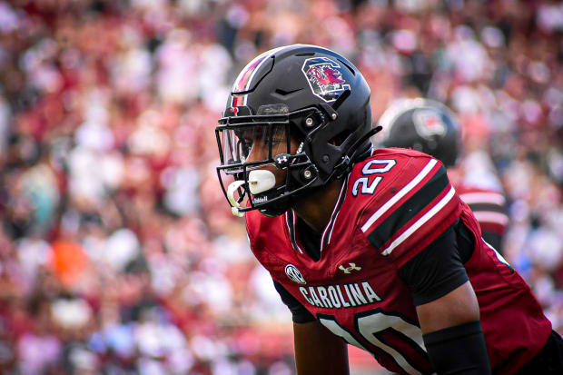 Gamecock CB #20 Judge Collier in action vs. Old Dominion.