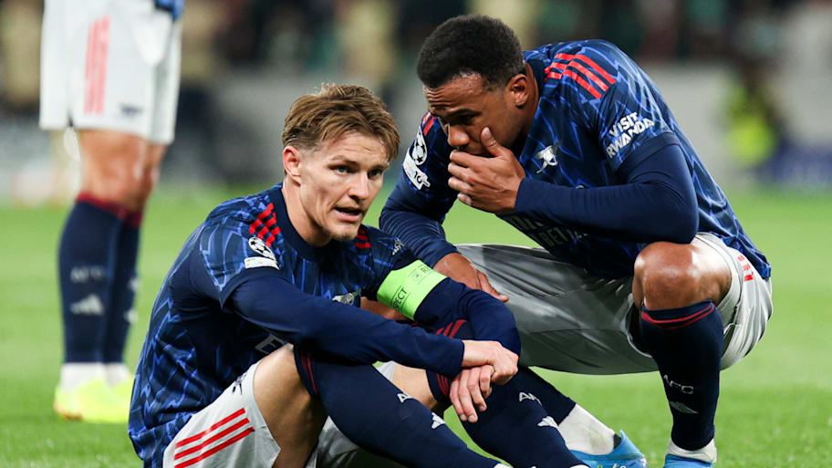 Martin Ødegaard on the ground.