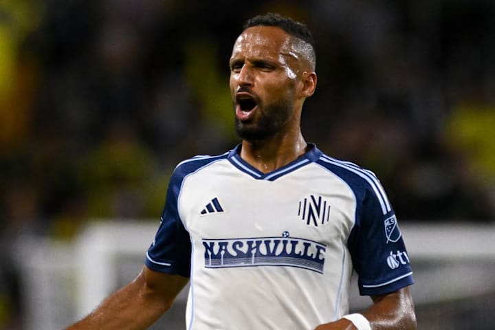 Hany Mukhtar shouts instructions while playing for Nashville SC