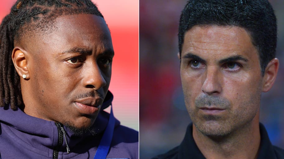 Eberechi Eze (left) and Mikel Arteta.
