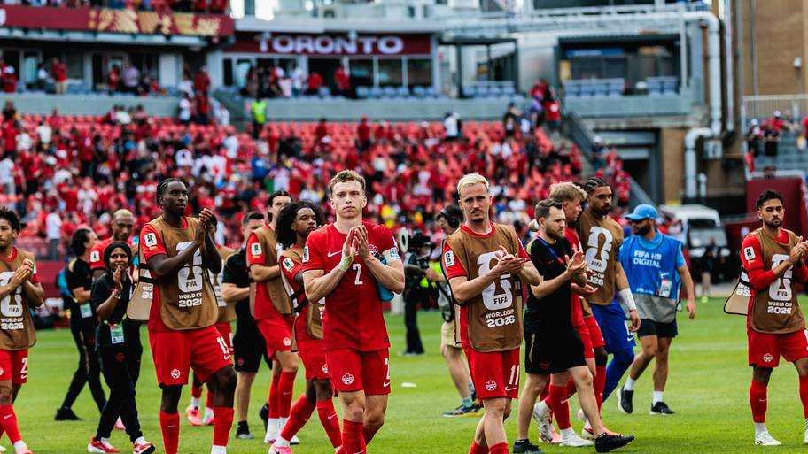 Canadian players saluted the fans 