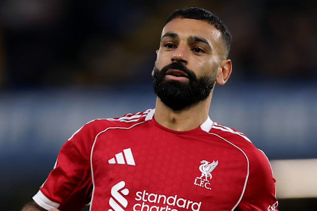 Mohamed Salah looking sheepish.