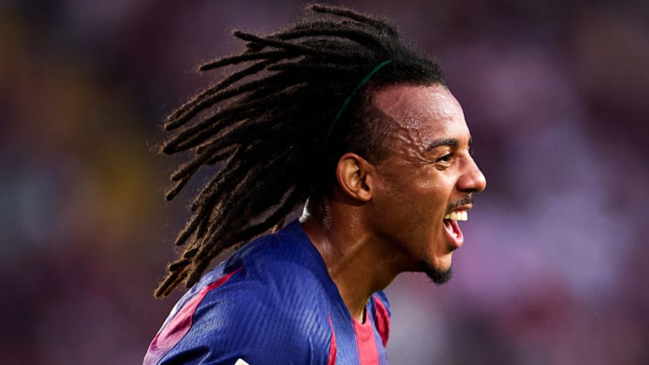 Jules Koundé celebrating.