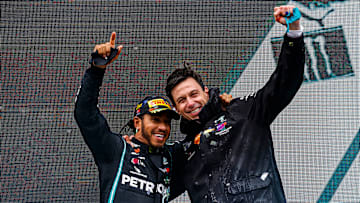 Lewis Hamilton and Toto Wolff