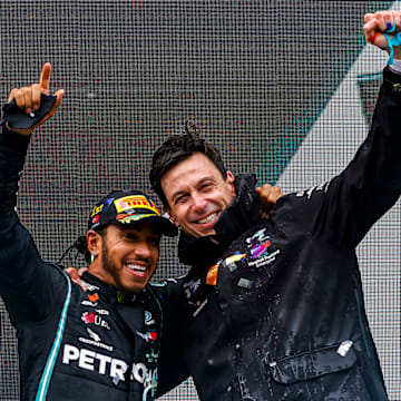 Lewis Hamilton and Toto Wolff