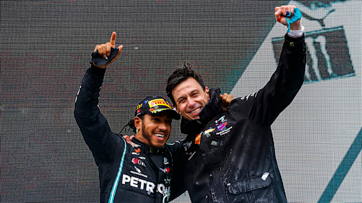 Lewis Hamilton and Toto Wolff