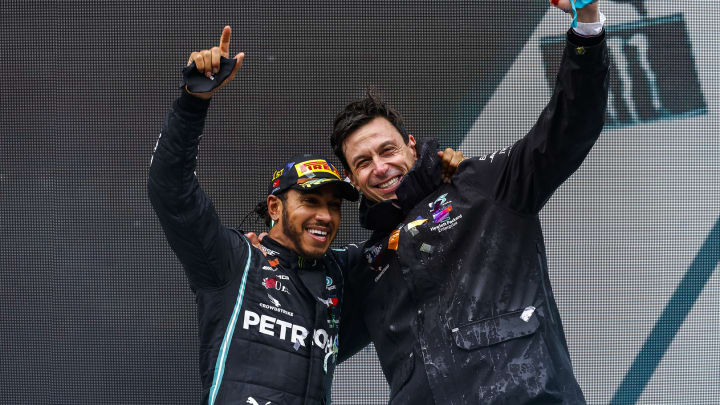 Lewis Hamilton and Toto Wolff