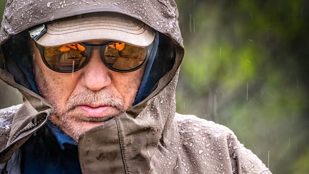 Fish still bite in the rain. 