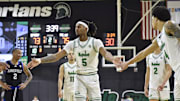 Mister Dean Shooting a free throw for USC Upstate