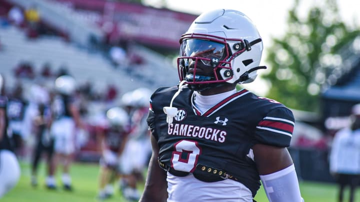 Gamecock wide receiver Mazeo Bennett during the Gamecock spring game on April 20th, 2024.