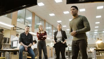 “They Paid More” – When a bus full of American volunteers is hijacked in a dangerous section of Morocco, the Fly Team works to locate the missing aid workers and the people who kidnapped them, on FBI: INTERNATIONAL, Tuesday, Dec. 3 (9:00-10:00 PM, ET/PT) on the CBS Television Network, and streaming on Paramount+ (live and on-demand for Paramount+ with SHOWTIME subscribers, or on-demand for Paramount+ Essential subscribers the day after the episode airs). Pictured (L-R): Jesse Lee Soffer as