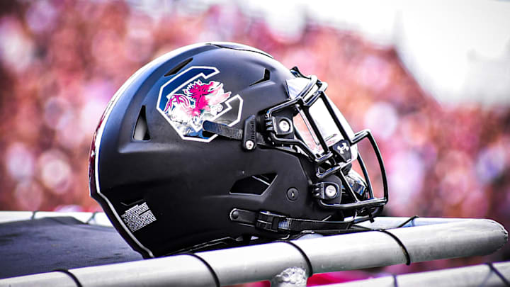 Gamecock Football Helmet at Williams-Brice Stadium vs. Florida on October 14th, 2023 Gamecock Football Helmet at Williams-Brice Stadium vs. Florida on October 14th, 2023