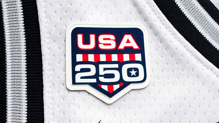 Topps unveiled USA 250 patches for the 2026 NBA Finals jerseys.
