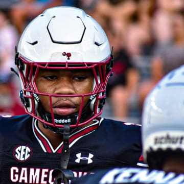 Gamecock EDGE Dylan Stewart during the Gamecock spring game on April 20th, 2024.