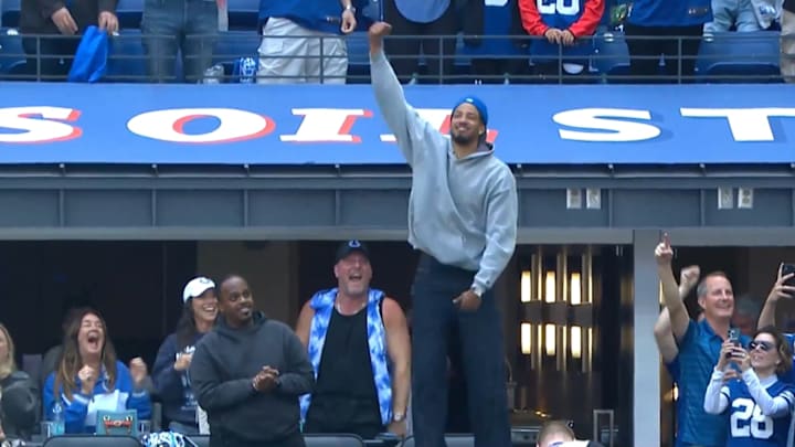 Haliburton got Colts fans fired up during their game against the Texans. 