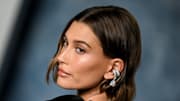 Hailey Bieber attends the Vanity Fair Oscar Party Hosted By Radhika Jones