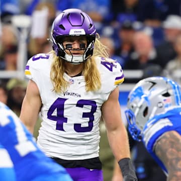 Vikings OLB Andrew Van Ginkel at Ford Field.
