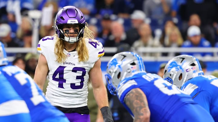 Vikings OLB Andrew Van Ginkel at Ford Field.