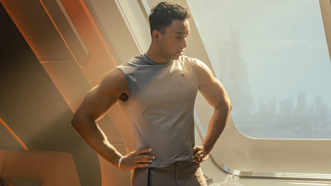 Sandro Rosta as Caleb Mir in Star Trek: Starfleet Academy, episode 2, season 1, streaming on Paramount+, 2025. Photo Credit: Brooke Palmer/Paramount+.