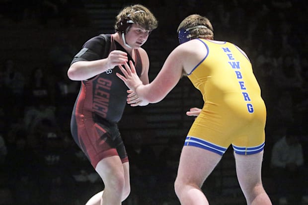 Glencoe senior Brody Sahlfeld (left)