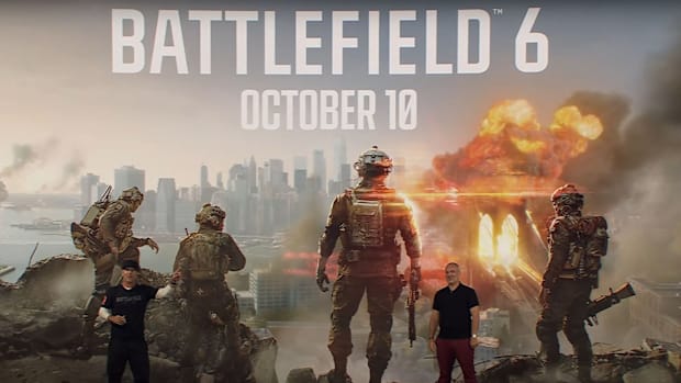 Battlefield developers on stage announcing the official release date of Battlefield 6.