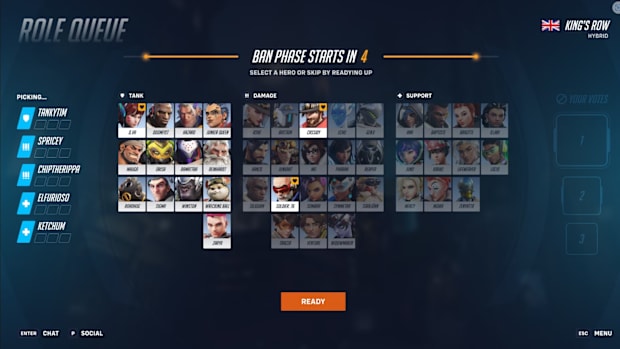 Overwatch 2 Hero Ban Phase