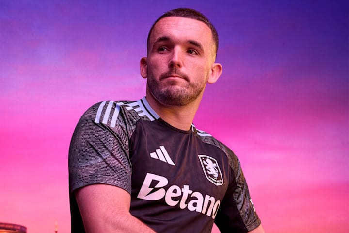 John McGinn at Villa's New Away Kit.