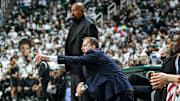Indiana's assistant coach Dane Fife against Michigan State on Saturday, Feb. 12, 2022, at the Breslin Center in East Lansing.