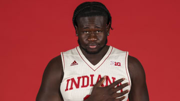 Arizona transfer center Oumar Ballo pictured during his visit to Indiana.