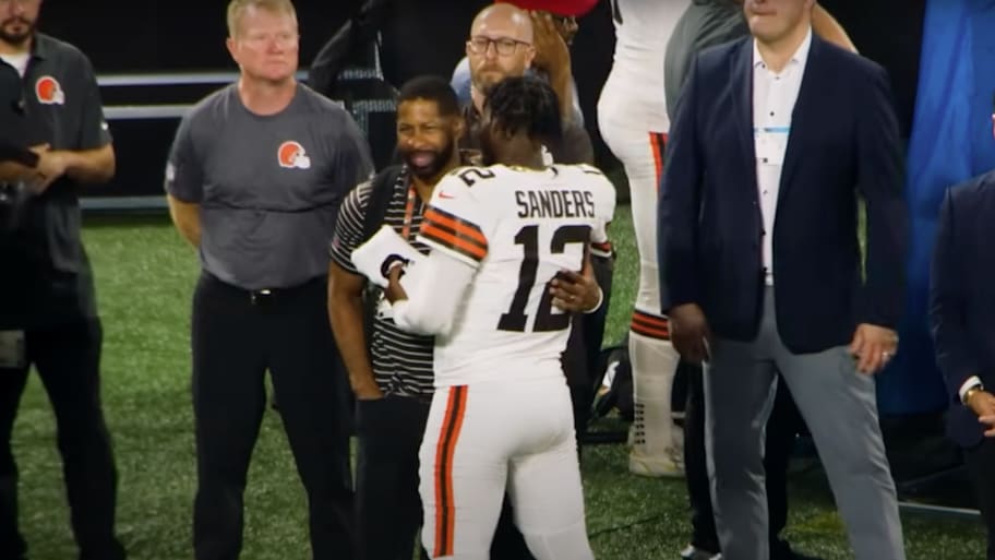 Andrew Berry had some kind words for Shedeur Sanders following his first NFL start. | Screenshot via @Browns on YouTube.