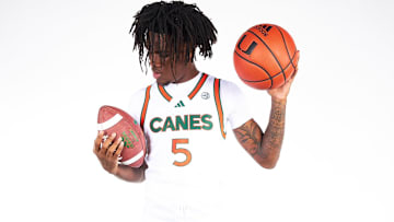 Five Star recruit Calvin Russell on his official visit with the Miami Hurricanes for football and basketball. 