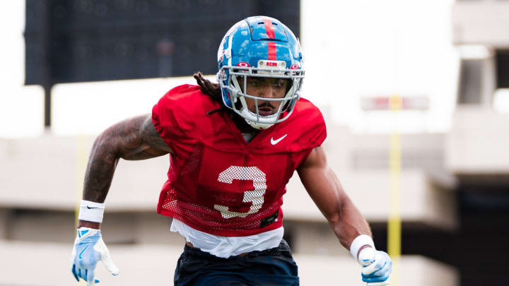 Ole Miss WR Juice Wells during fall camp.