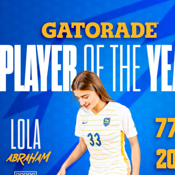 Pitt women's soccer freshman Lola Abraham received Gatorade Player of the Year honor for Pennsylvania Girls' Soccer