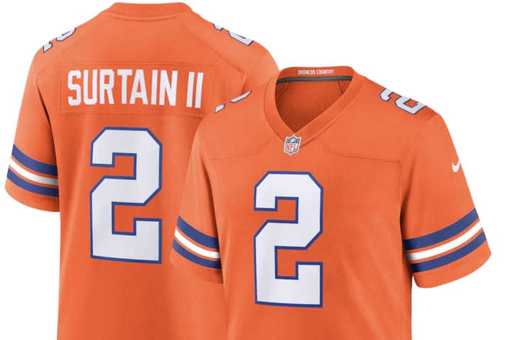 Patrick Surtain II Denver Broncos Nike Mile High Collection 1977 Throwback Player Game Jersey