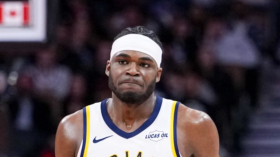Indiana Pacers forward Jarace Walker looks on against the Toronto Raptors.