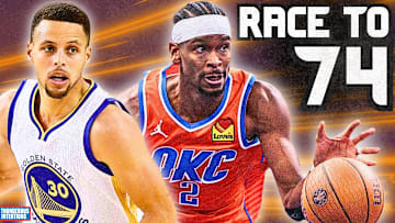 Golden State Warriors PG Stephen Curry (left) and Oklahoma City Thunder G Shai Gilgeous-Alexander (right)