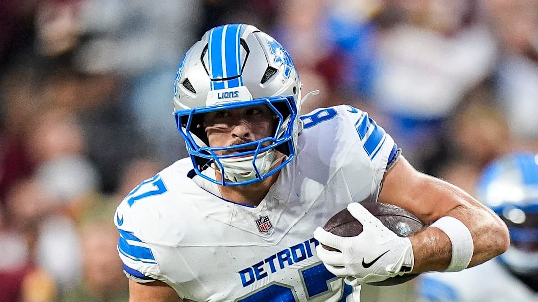 Detroit Lions tight end Sam LaPorta (87).