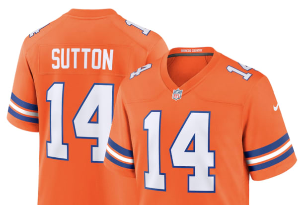 Courtland Sutton Broncos Nike Mile High Collection 1977 Throwback Game Jersey